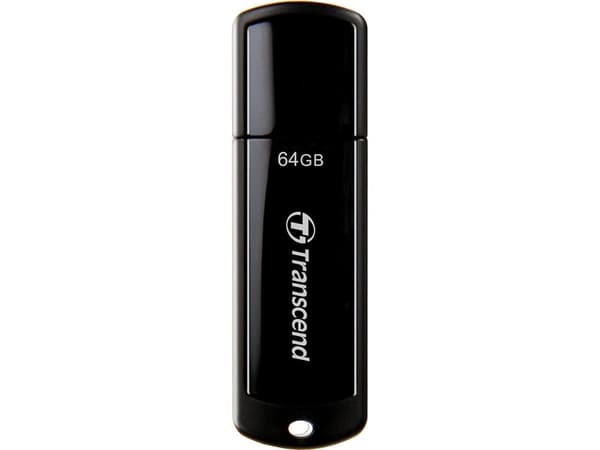 Transcend JetFlash 700 - USB-flashstasjon - 64 GB - USB 3.0 - svart