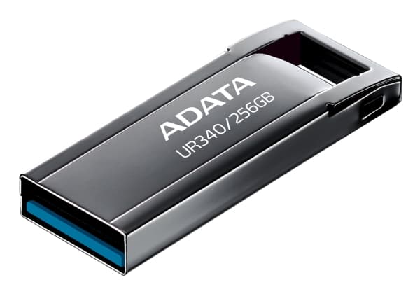 ADATA UR340, 256 GB, USB Type-A, 3.2 Gen 1 (3.1 Gen 1), 100 MB/s, Utan skyddshatt, Svart