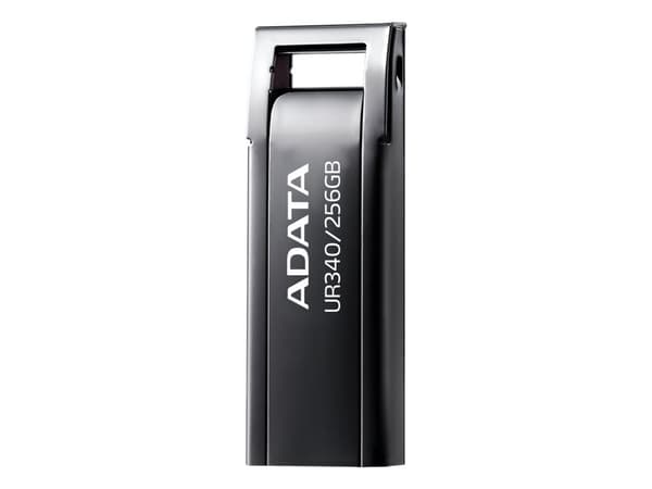 ADATA UR340, 256 GB, USB Type-A, 3.2 Gen 1 (3.1 Gen 1), 100 MB/s, Utan skyddshatt, Svart