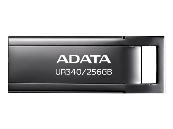 ADATA UR340, 256 GB, USB Type-A, 3.2 Gen 1 (3.1 Gen 1), 100 MB/s, Uten lokk, Sort Sort