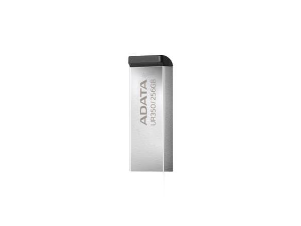 ADATA UR350, 256 GB, USB Type-A, 3.2 Gen 1 (3.1 Gen 1), 100 MB/s, Utan skyddshatt, Svart, Silver
