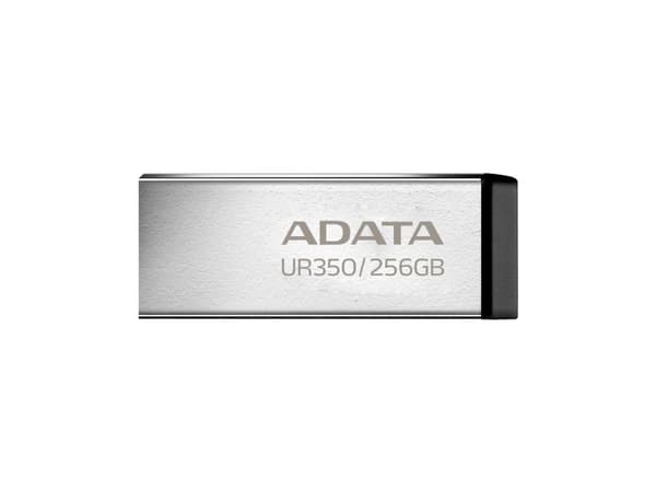 ADATA UR350, 256 GB, USB Type-A, 3.2 Gen 1 (3.1 Gen 1), 100 MB/s, Utan skyddshatt, Svart, Silver Svart, Silver