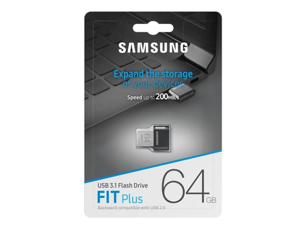 Samsung FIT Plus MUF-64AB - USB-flashstasjon - 64 GB - USB 3.1