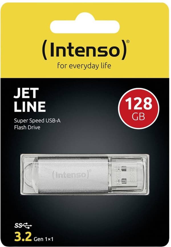 Intenso Jet Line USB stick 128 GB Sølv 3541491 USB 3.2 Gen 1