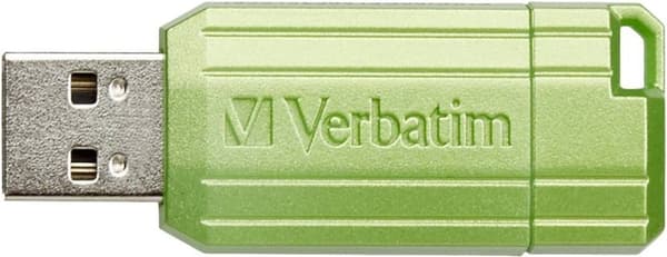 Verbatim USB DRIVE 2.0 PINSTRIPE USB stick 128 GB Eucalyptus, Grøn 49462 USB 2.0