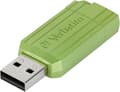 Miniatyrbillede 1 af 4: Verbatim USB DRIVE 2.0 PINSTRIPE USB stick 128 GB Eucalyptus, Grøn 49462 USB 2.0
