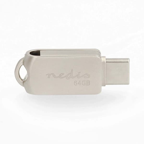 Nedis Minnepenn | 64 GB | USB-A / USB-C™ | Les hastighet: 90 MB/s | Skrive hastighet: 20 MB/s