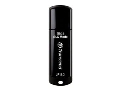Transcend JetFlash 180I - USB flash-enhet - 16 GB - USB 3.0 Svart