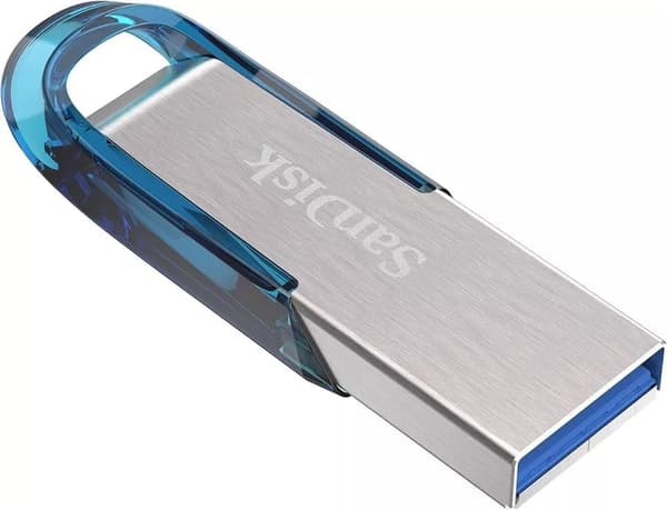 SanDisk Ultra Flair 64 GB USB 3.0-minne, upp till 150 MB/s läsning - Blå