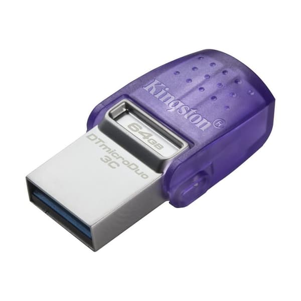 USB-tikku Kingston microDuo 3C 64 GB Purppura (1 osaa) Purppura, Ruostumaton teräs