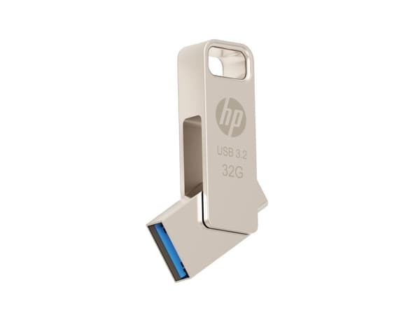 PNY HPFD206C-32, 32 GB, USB Type-A / USB Type-C, 3.2 Gen 2 (3.1 Gen 2), 100 MB/s, Slide, Silver