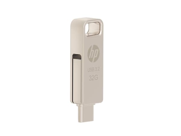 PNY HPFD206C-32, 32 GB, USB Type-A / USB Type-C, 3.2 Gen 2 (3.1 Gen 2), 100 MB/s, Skyving, Sølv Sølv