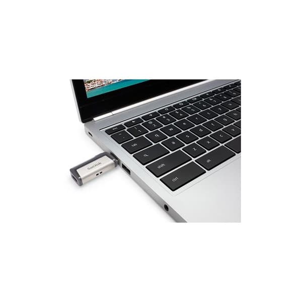 SANDISK Ultra Dual USB Flash Drive - 128GB - USB 3.1/USB-C - Grå