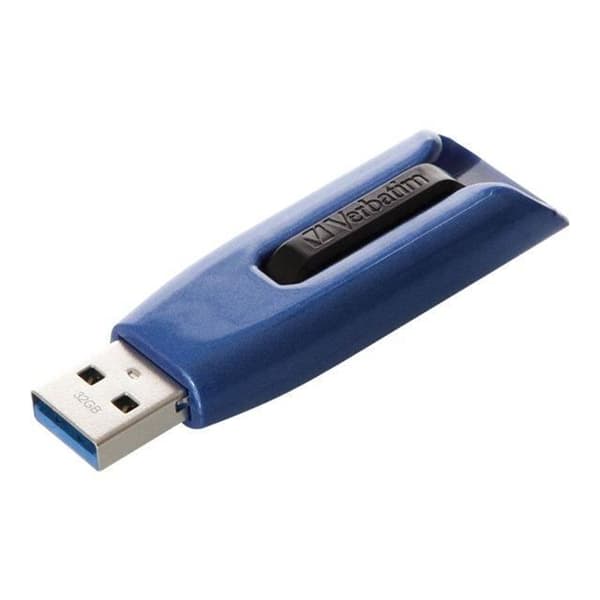 VERBATIM Store 'n' Go V3 MAX - 128 GB - Blå / Svart Svart, Blå