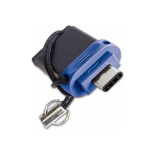 USB-nyckel - VERBATIM - Dubbel typ C/USB 3.0-kontakt - 64 GB kapacitet Svart, Blå, Silver