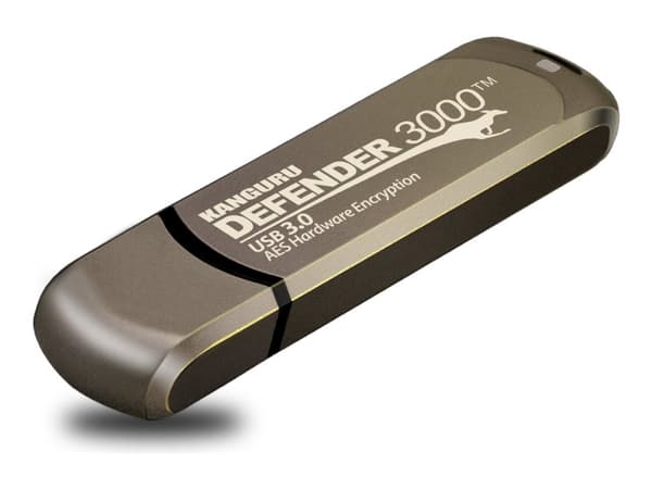 Kanguru Encrypted Defender 3000 - USB flash-enhet - krypterat - 512 GB - USB 3.2 Gen 1 - FIPS 140-2 Level 3 - TAA-kompatibel