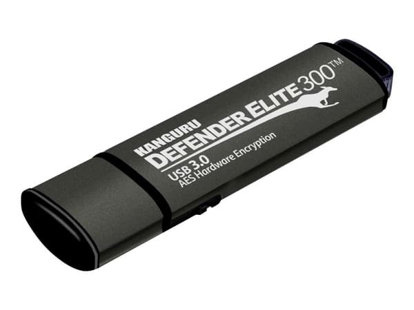 Defender Elite300 USB 256GB Kanguru USB3.0 Stick Kryptert, Kapasitet: 256GB KANGURU (KDFE300-256G) Sort