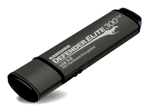 Kanguru Defender Elite 300, 512 GB, USB Type-A, 3.2 Gen 1 (3.1 Gen 1), 300 MB/s, Cap, Black