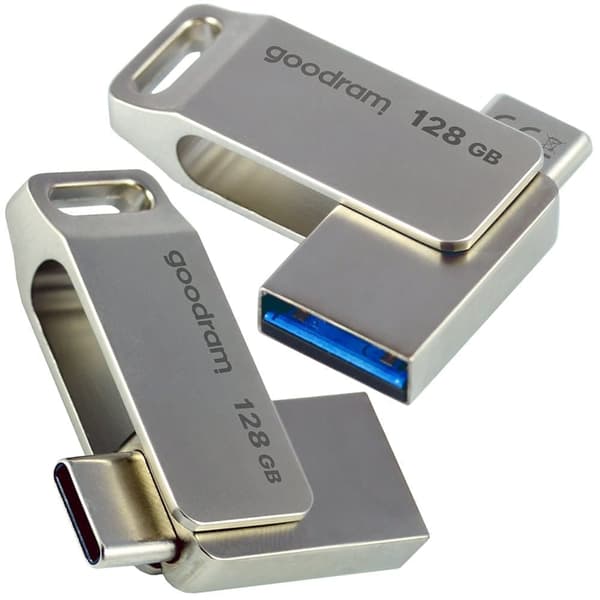 Pendrive 128 GB USB 3.2 Gen 1 USB / USB C OTG ODA3 Goodram - sølv Hopea