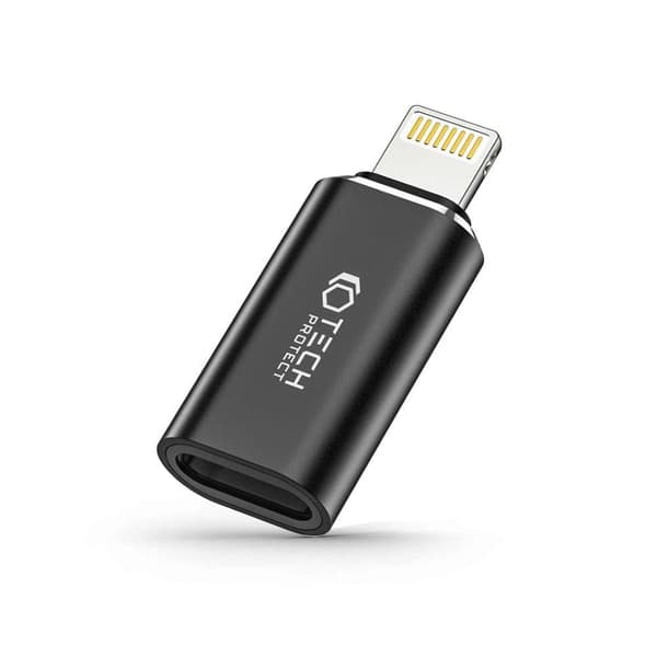 TECH-PROTECT ULTRABOOST LIGHTNING ADAPTER TYPE-C SVART