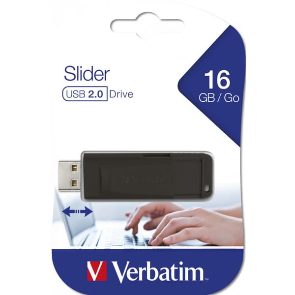 USB-minne Verbatim 98696 16GB Svart 16 GB (1 antal) Svart
