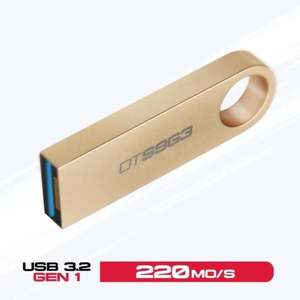 USB-nyckel - KINGSTON - DataTraveler - 256 GB - USB 3.2 - Hastighet upp till 220 MB/s