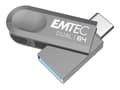 Miniatyrbild 1 av 5: EMTEC Dual D280 - USB flash-enhet - 64 GB - USB 3.2 Gen 1 / USB-C