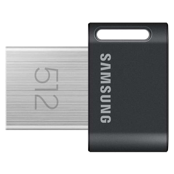 Samsung Fit Plus 512gb Usb-minne Svart, Rostfritt stål