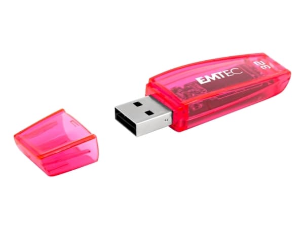 Emtec C410 Neon, 32 GB, USB Type-A, 2.0, Cap, Magenta, Orange, Yellow