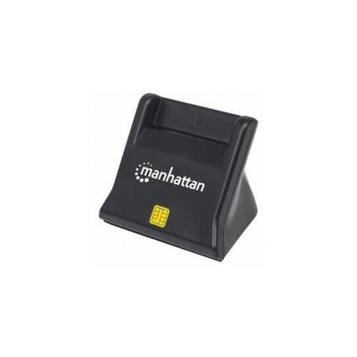 Manhattan 102025 - KVM-OMKOPPLARE - smartkortsläsare Svart USB 2.0 (USB 2.0 SMART/SIM KORTLÄSARE - STAND KONTAKTLÄSARE) Svart