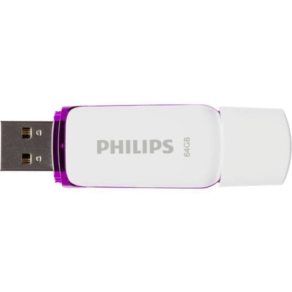 USB-nyckel - PHILIPS - Snow - 64 GB - USB 2.0 - Läshastighet 25 MB/s