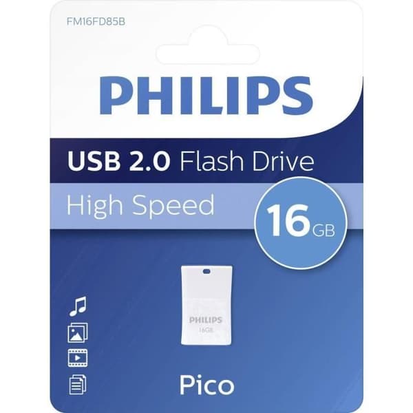 USB-nyckel - PHILIPS - PICO FM16FD85B/00 - 16 GB - USB 2.0 - Läshastighet 21 MB/s