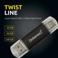 Miniatyrbild 2 av 3: USB-nyckel - INTENSO - Twist Line - 32 GB - USB-A, USB-C™ - USB 3.1 (Gen 1)