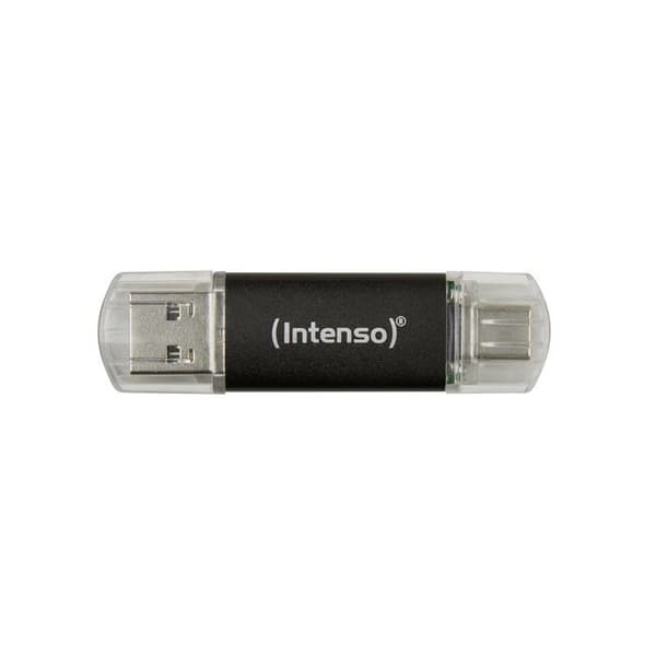 USB-nyckel - INTENSO - Twist Line - 32 GB - USB-A, USB-C™ - USB 3.1 (Gen 1) Antracit
