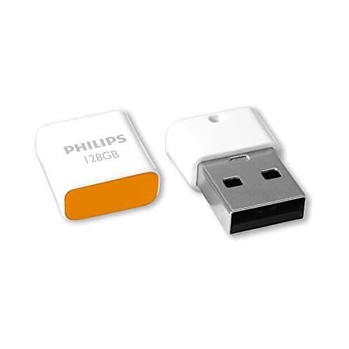 PHILIPS USB STICK 128GB ULTRA LITT MINNE USB 2.0 FLASH DRIVE PICO ED Orange, Vit
