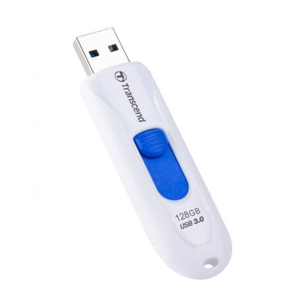 TRANSCEND JETFLASH 790 USB-nyckel - 128 GB - USB 3.0 - Vit