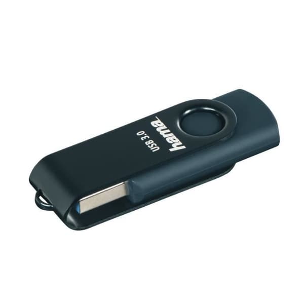USB-nyckel - HAMA - Rotera - 256 GB - USB 3.0 - 90 MB/s - Bensinblå Blå