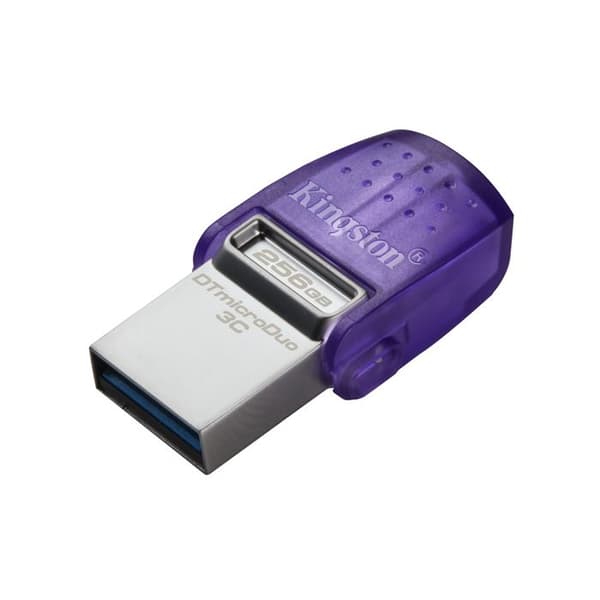 Hårddisk - Kingston - DTDUO3CG3/256GB - 256 GB - USB 3.0 - 100 Mo/s i läsning Rostfritt stål, Lila