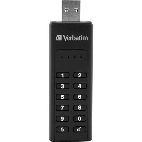 Verbatim Keypad Secure 64gb Usb 3.0 Usb-minne Svart