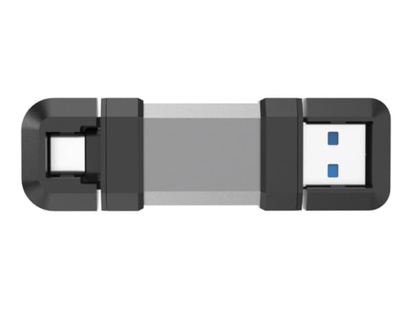 SILICON POWER Mobile C51 - USB-flashstasjon - 128 GB - USB 3.0 / USB-C - sølv Sort, Sølv