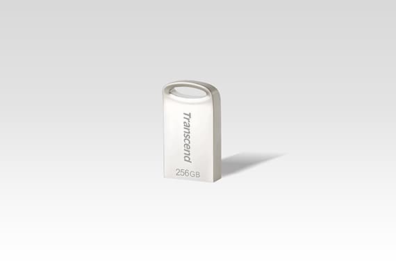 Transcend JetFlash 710 - USB-flashstasjon - 256 GB - USB 3.1 Gen 1 - sølv