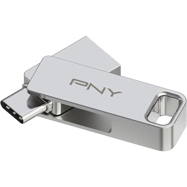 Pny Duo Link 128gb Muistitikku Hopeinen Ruostumaton teräs
