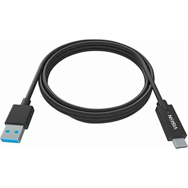 USB-kabel 2m 3.0 (3.1 Gen 1) USB A USB C Svart - Bästa pris Fyrkantig