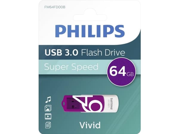 PHILIPS USB-ST. VIVID 3.0 64GB (FM64FD00B)
