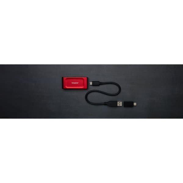 Kingston XS1000 ekstern SSD, 1 TB, rød