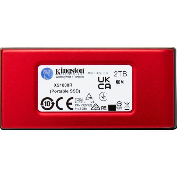 Kingston XS1000 -ekstern SSD, 2 TB, rød