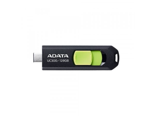 ADATA UC300 - USB flash-enhet - 128 GB - USB 3.2 Gen 1 / USB-C - svart, grön