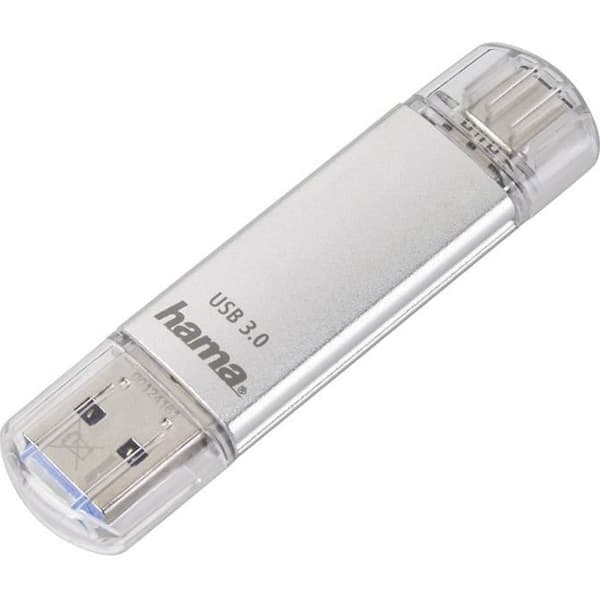 USB-nyckel - HAMA - C-Laeta - 256 GB - USB-C 3.1/3.0 - Hastighet på 70 MB/s - Silver