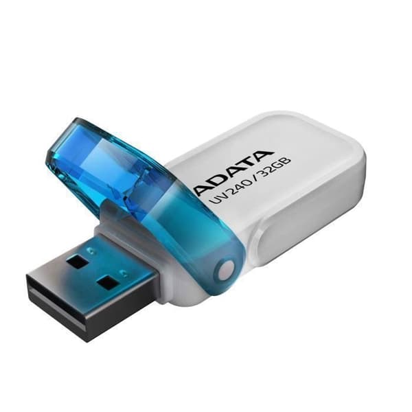USB-nyckel - ADATA - UV240 - 32 GB - USB 2.0 - Cap - Vit