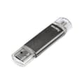 Miniatyrbild 2 av 3: USB-nyckel - HAMA - Laeta Twin - 32 GB - USB 2.0 - Grå